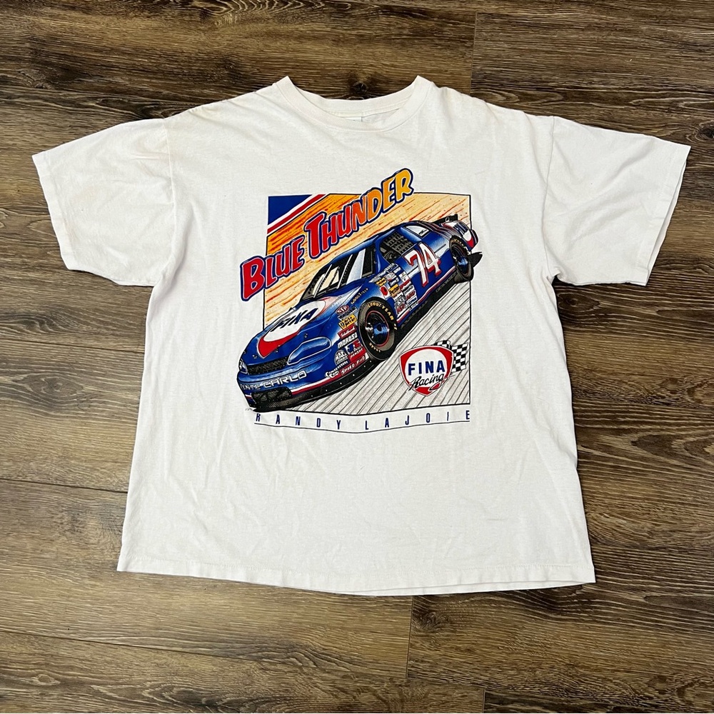 Vintage 90s Kudzu Blue T hunder Fina Racing Randy Lajoi shirt